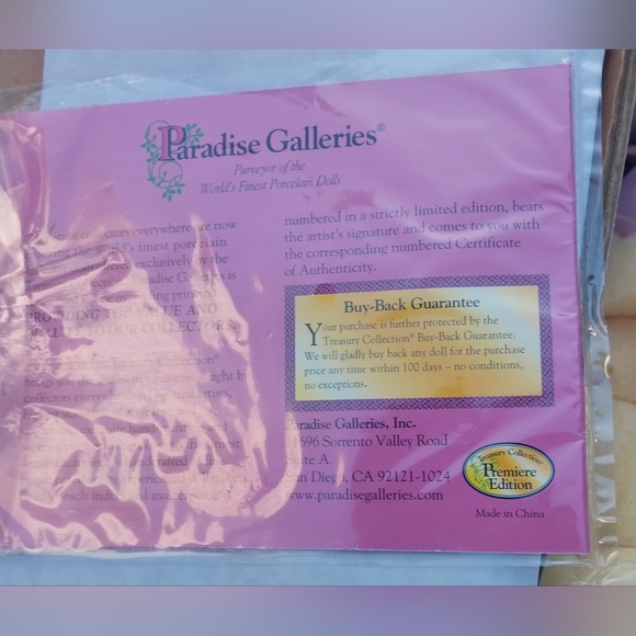 Paradise Galleries Radiance of Roses "Valentine Rose" by Patricia Rose Doll - Picture 3 of 4